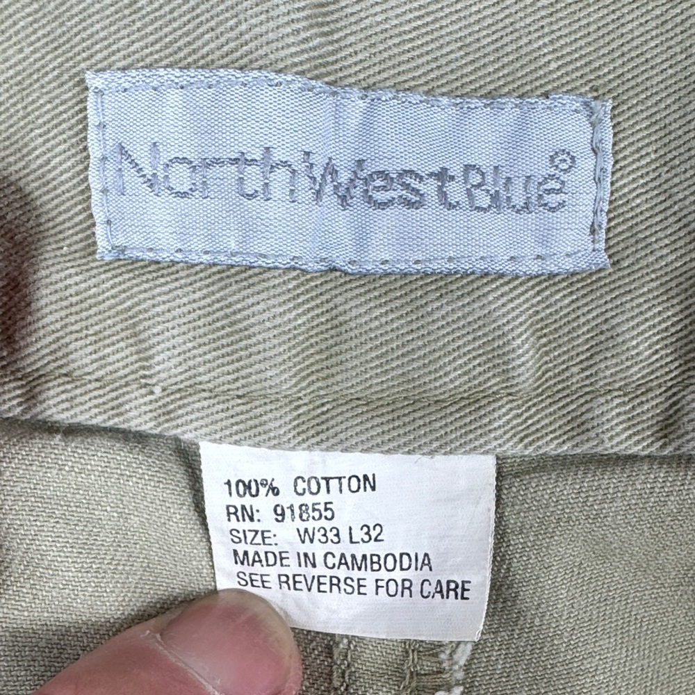 North West Blue Men's Khaki Cargo Pants - Picture 4 of 6